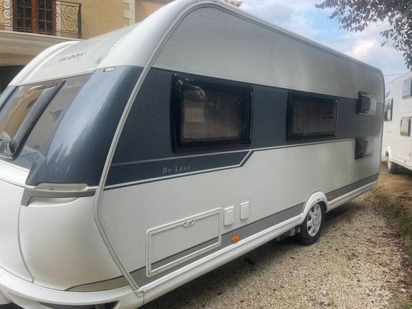 Hobby 545 KMF, 6 persoons, Mover, Airco, Fietsenrek, Bj 2016, stapelbed, Rondzit,