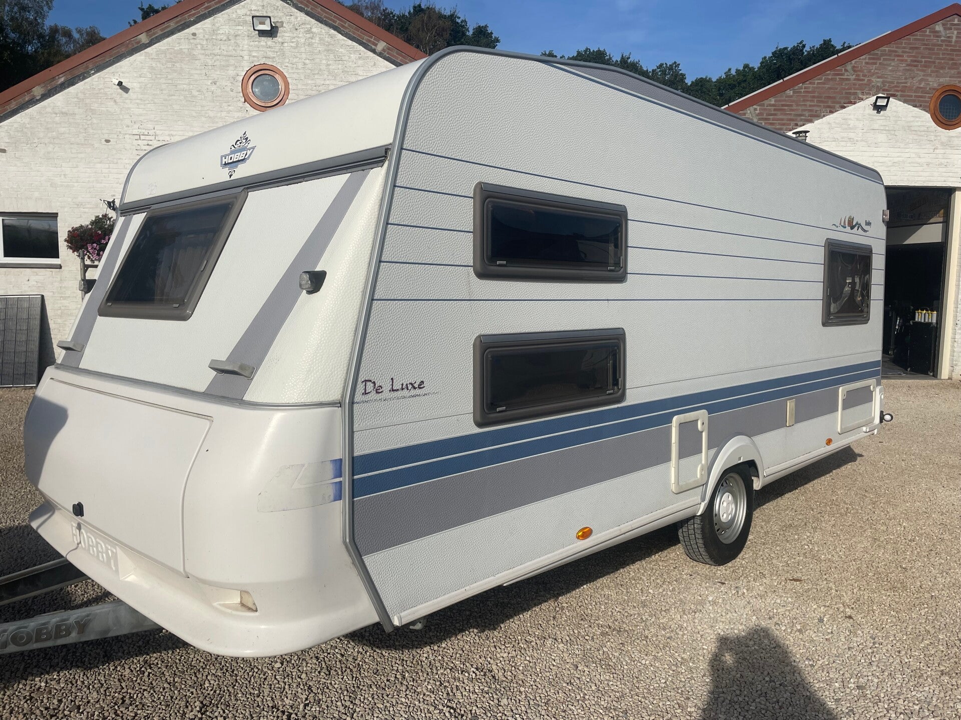 6 persoons caravan Hobby 495, Bj 1999, rondzit, stapelbed