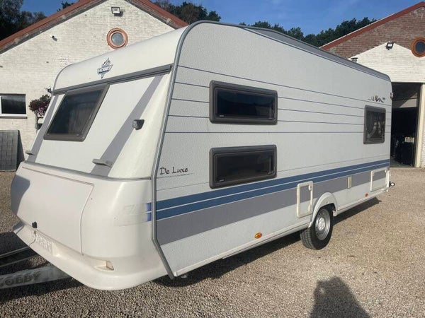 6 persoons caravan Hobby 495, Bj 1999, rondzit, stapelbed