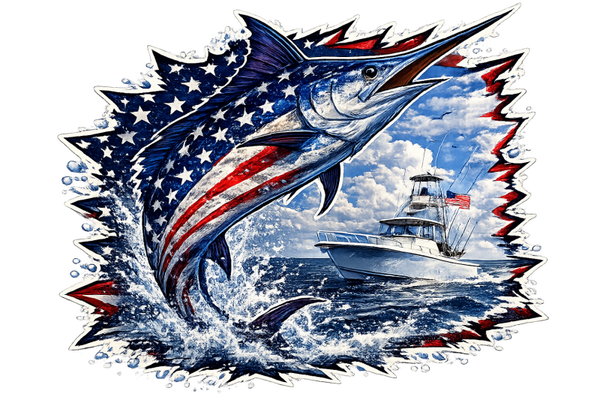 Patriotic marlin