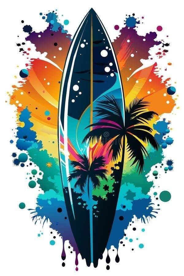 TR027 Surfboard of colors