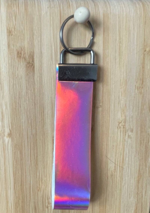 Roze holografisch - wristlet (small)