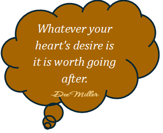 Quote from Author, Deirdre Miller on success and moving forward.