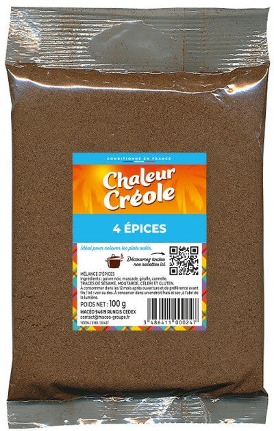 4 épices 100g chaleur créole