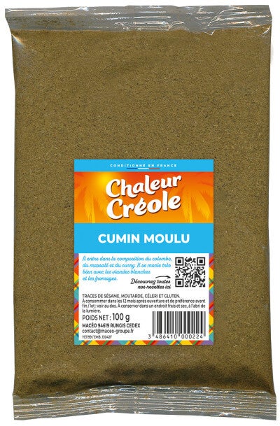 Cumin moulu 100g chaleur créole