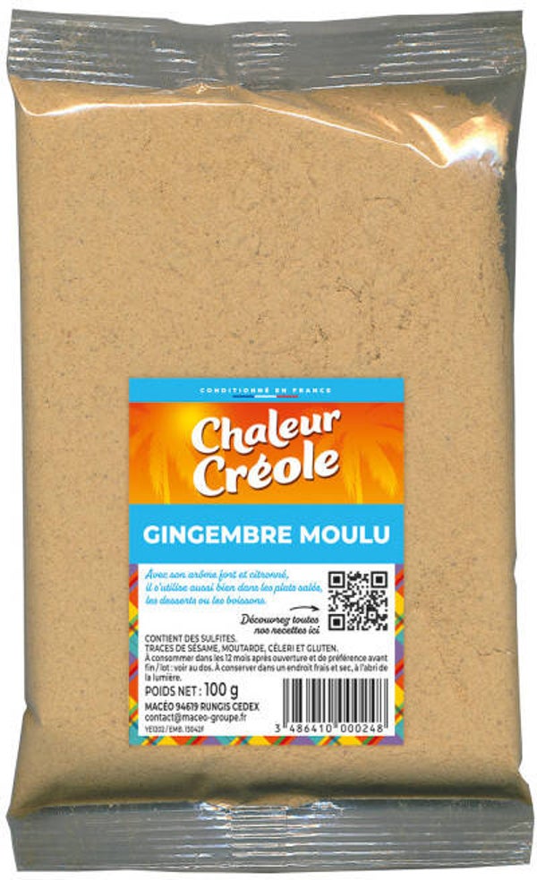 Gingembre moulu 100g chaleur créole