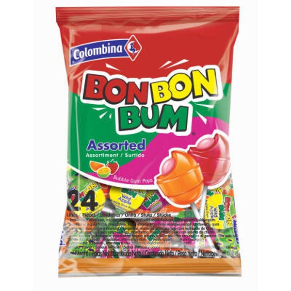 Sucettes assortiment 408g bonbon bum