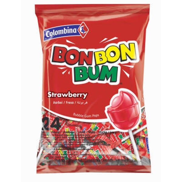 Sucettes goût fraise 408g bonbon bum