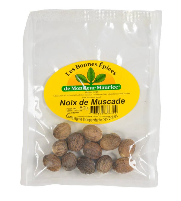 Noix de muscade entiere 50g Les bonnes épices