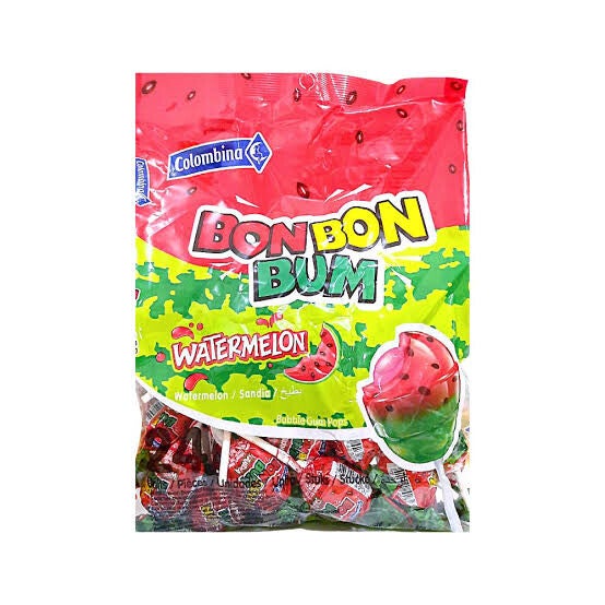 Sucettes goût pastèque 408g bonbon bum