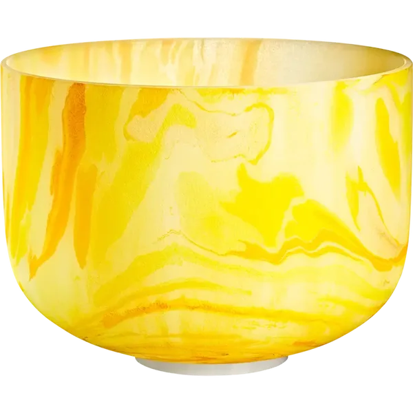 Bol Tibétain Chrystal JAUNE, note E4, 10 pouces - CHAKRA DU PLEXUS SOLAIRE