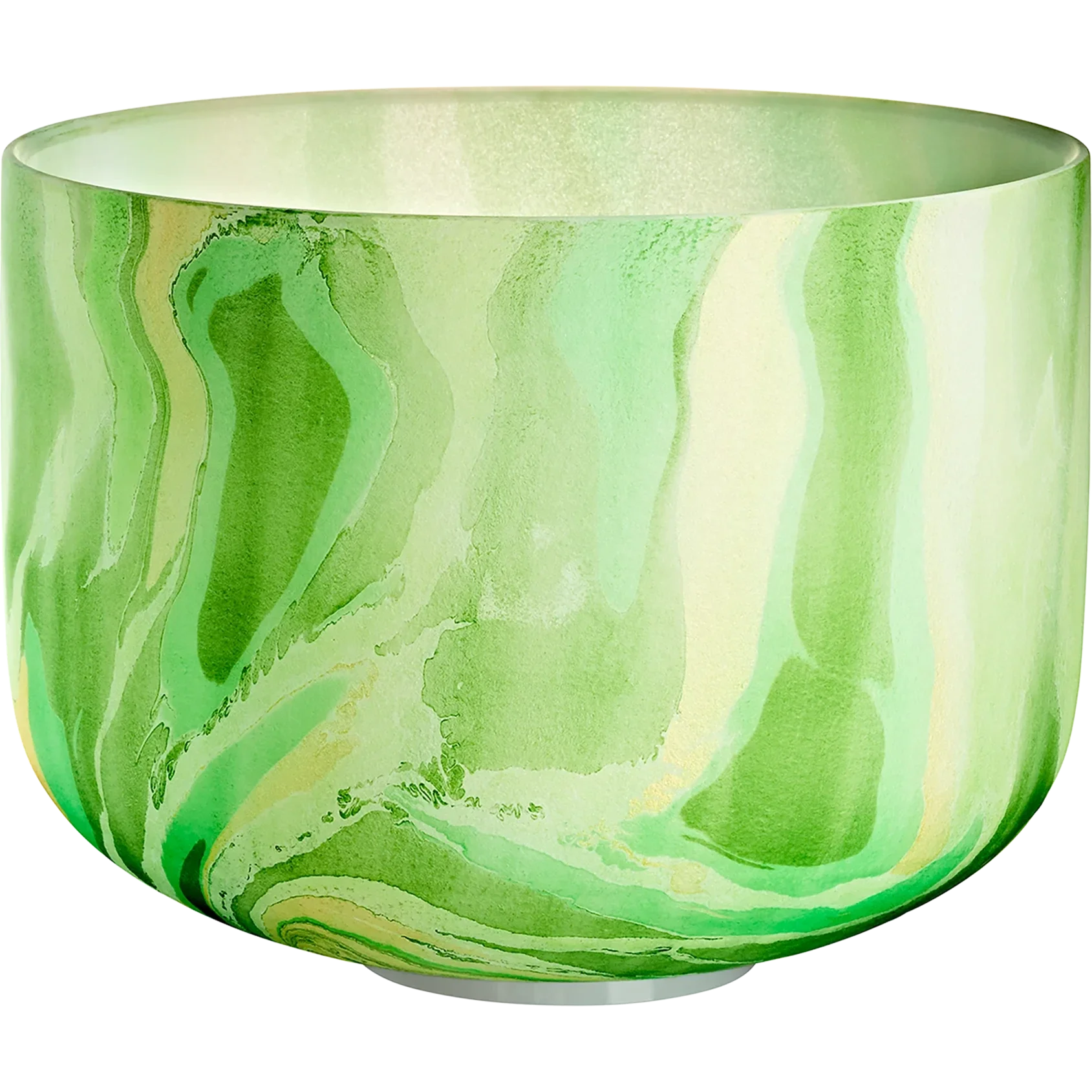 Bol Tibétain Chrystal VERT, note F4, 10 pouces CHAKRA COEUR