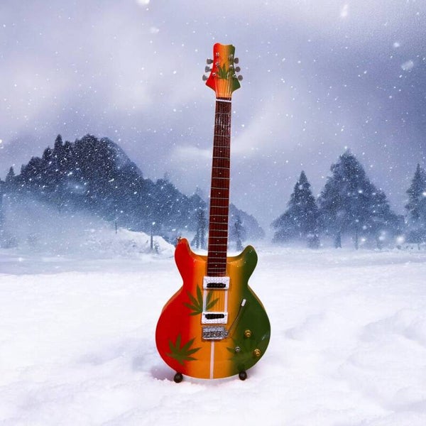 Guitare Miniature - Clin d'oeil Bob Marley - 24,5 cm