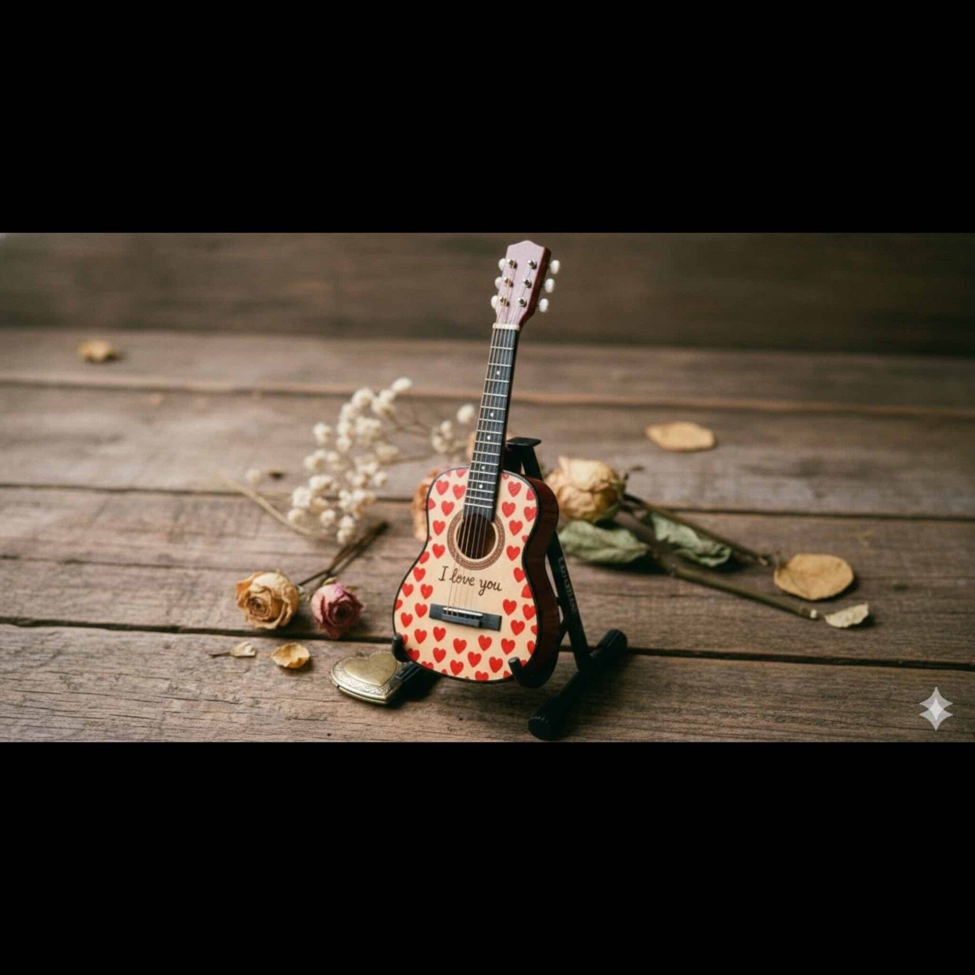Guitare Miniature - I Love YOU 2 - Édition Cœurs & Romance