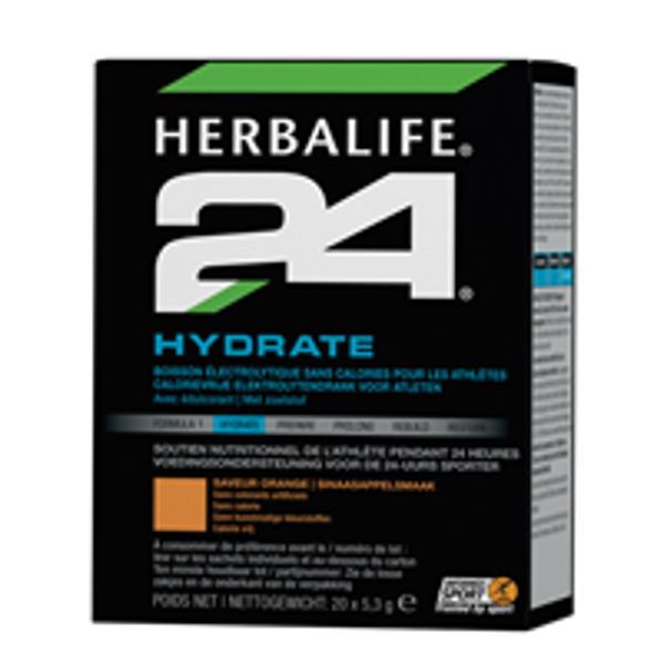 1433 H24 Hydrate sinaasappelsmaak 20 zakjes van 5,3 gr