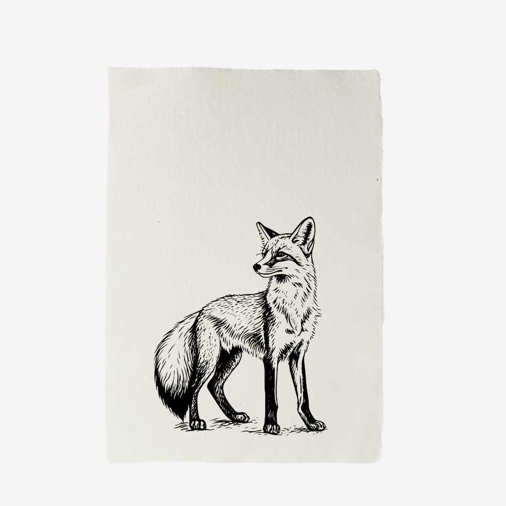 Handgeschept papier vos