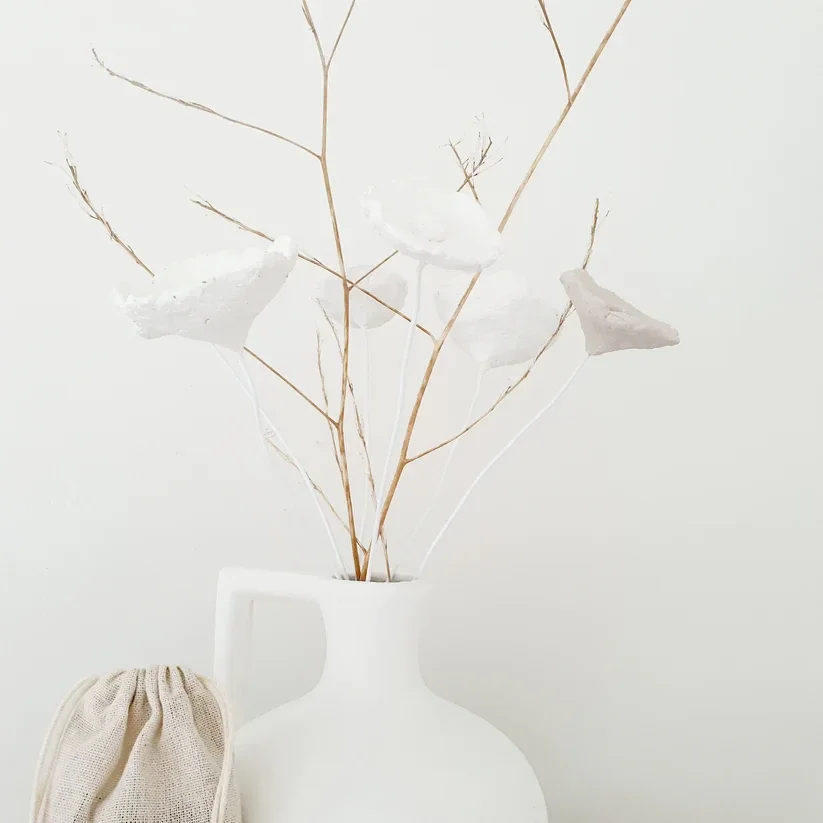 Papier-maché bloem zand