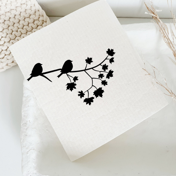 Vaatdoekje vogels op tak