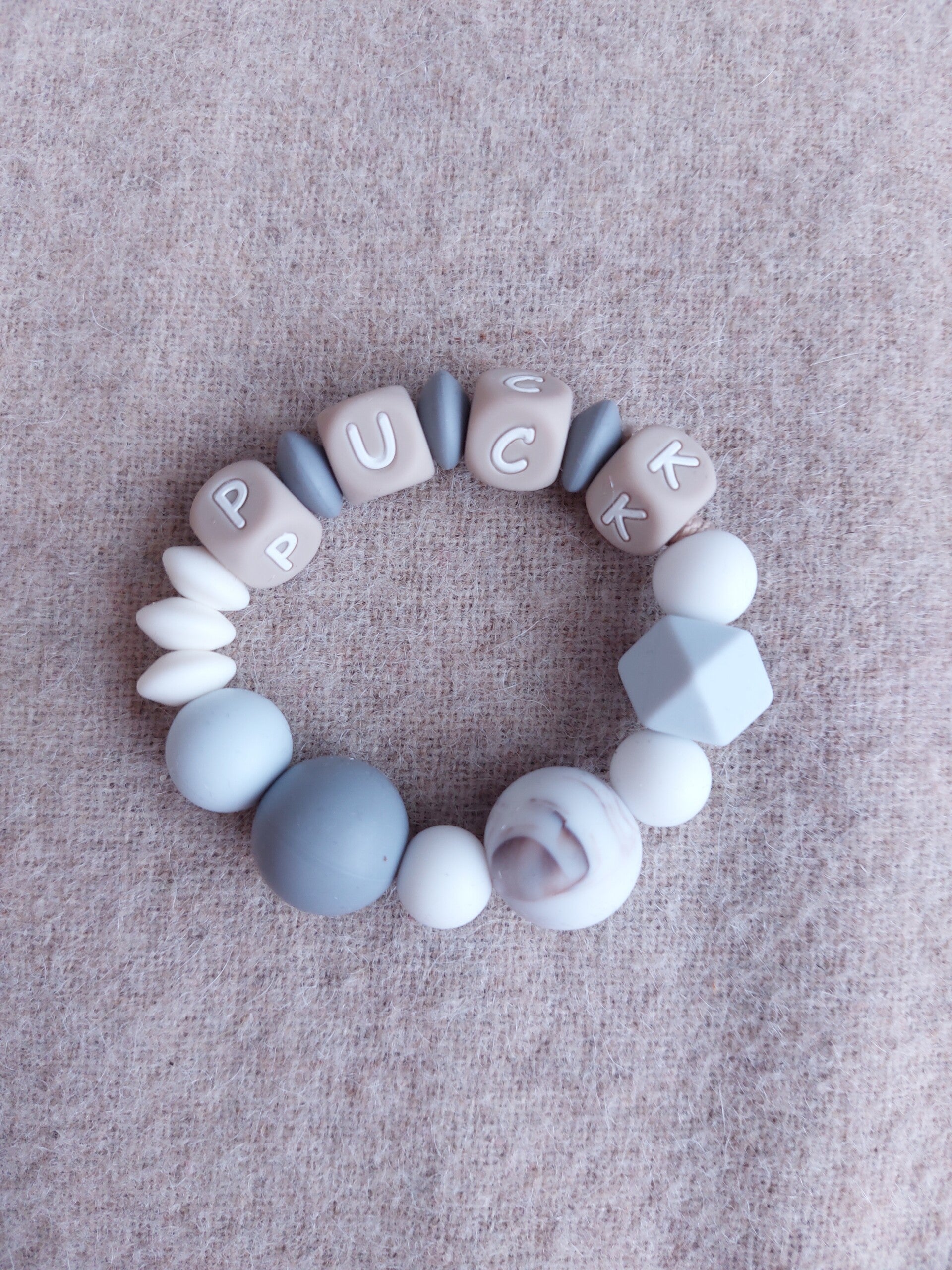 Bijtring- blauw grijs