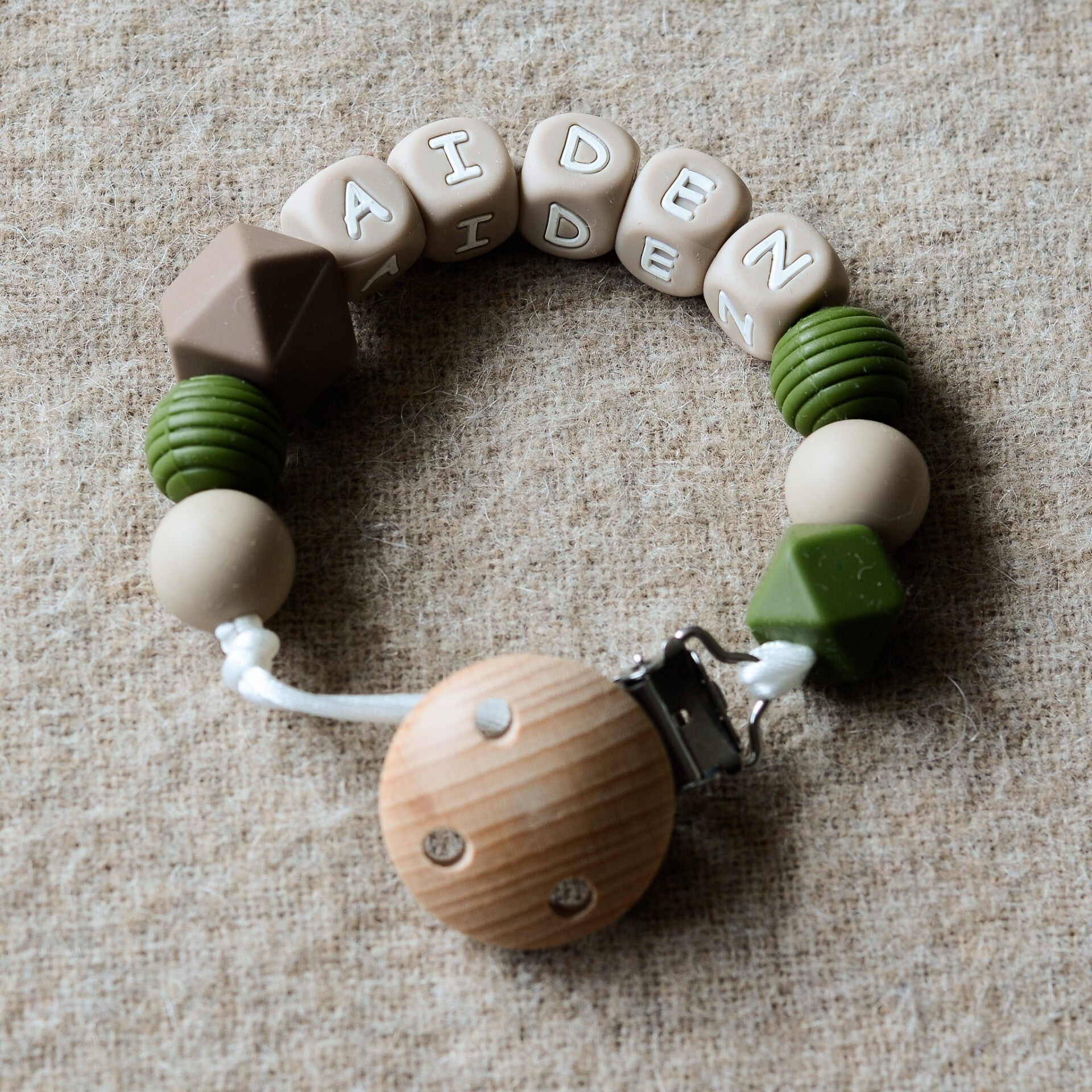 Speenkoord met naam - Groen