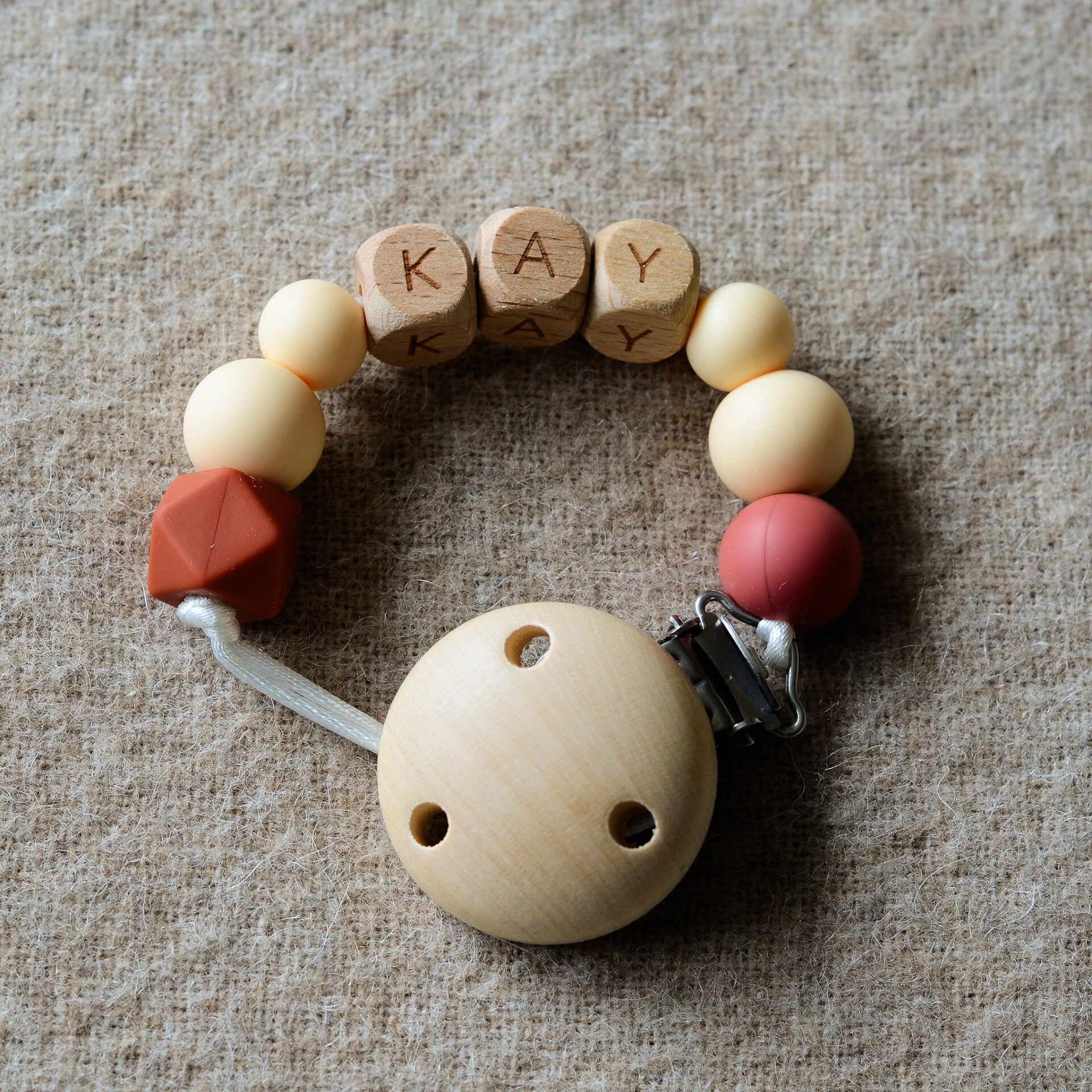 Speenkoord met naam - Roest