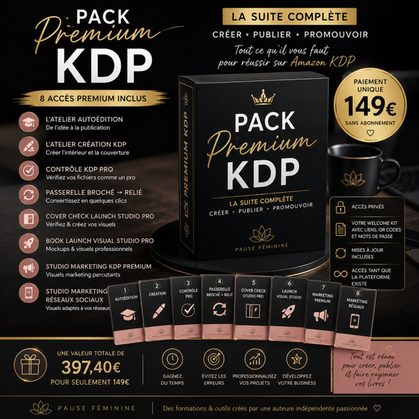 Pack Premium KDP – La suite complète pour créer, publier et promouvoir vos livres