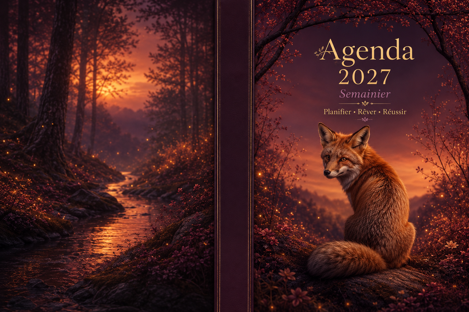 Kit exclusif Agenda 2027 – Renard – Intérieur et couverture PDF