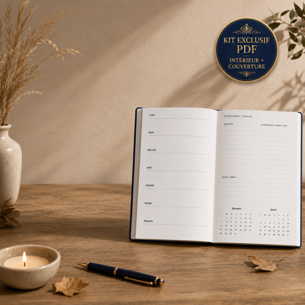 Intérieur Agenda 2027 semainier – PDF 6 × 9 po – 114 pages