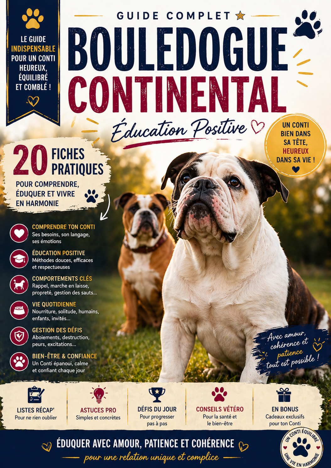 Guide Bouledogue Continental : Éducation Positive & Conseils Pratiques (Ebook PDF à télécharger)