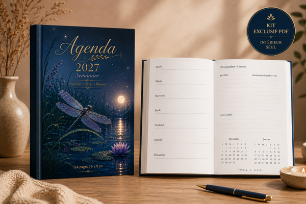 003 Kit exclusif Agenda 2027 – Libellule – Intérieur et couverture PDF