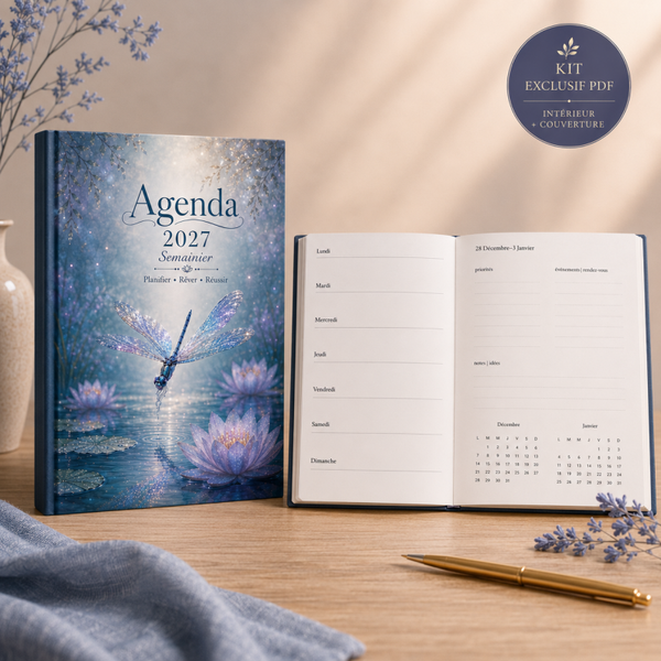 004 Kit exclusif Agenda 2027 – Libellule – Intérieur et couverture PDF
