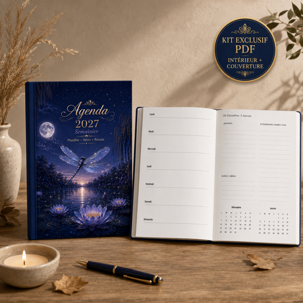 002 Kit exclusif Agenda 2027 – Libellule – Intérieur et couverture PDF