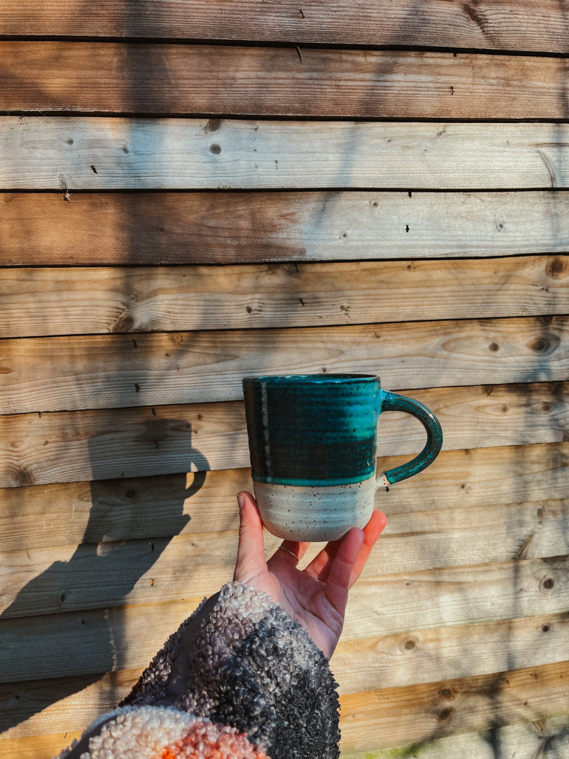 oor-kopje groot spikkel blauw