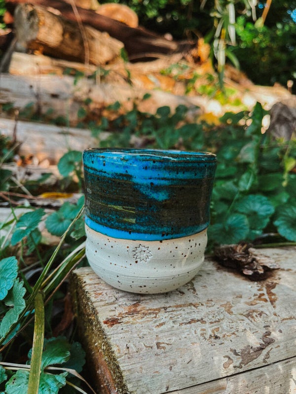 kopje blauw - spikkel