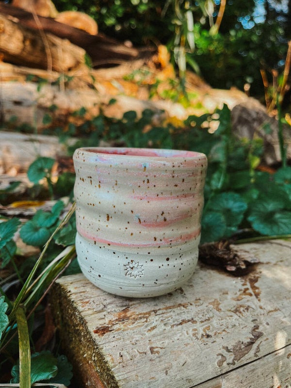 kopje creamy roze - spikkel