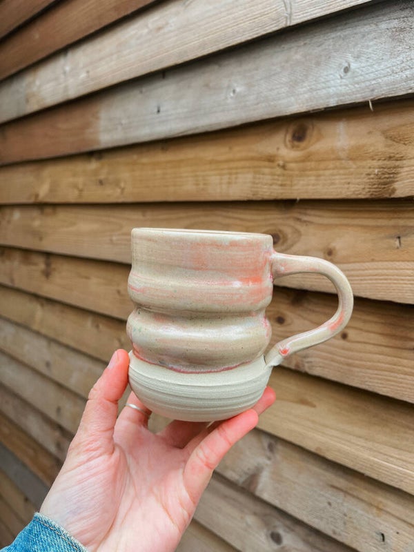 oor-kopje groot creamy roze