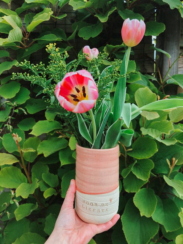 vaas spikkel roze - voor de liefste ♥