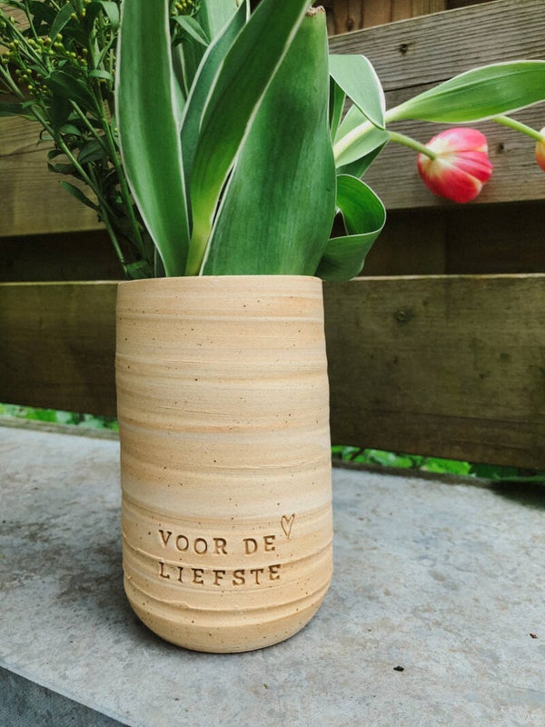 vaas spikkel bruin - voor de liefste ♥