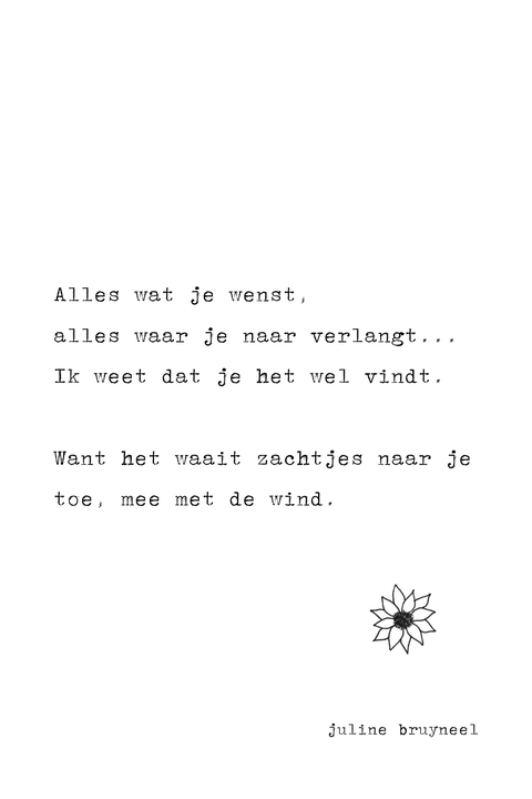 A6 kaart - mee met de wind