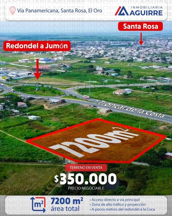 Terreno en venta en Santa Rosa, sobre la Av. Panamericana.