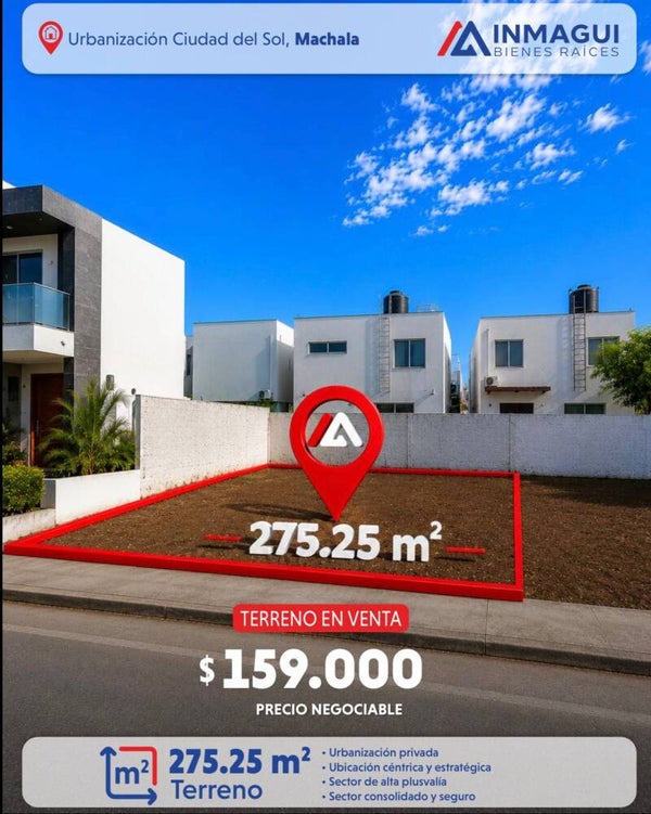 Terreno en venta en Machala, Urbanización Ciudad del Sol