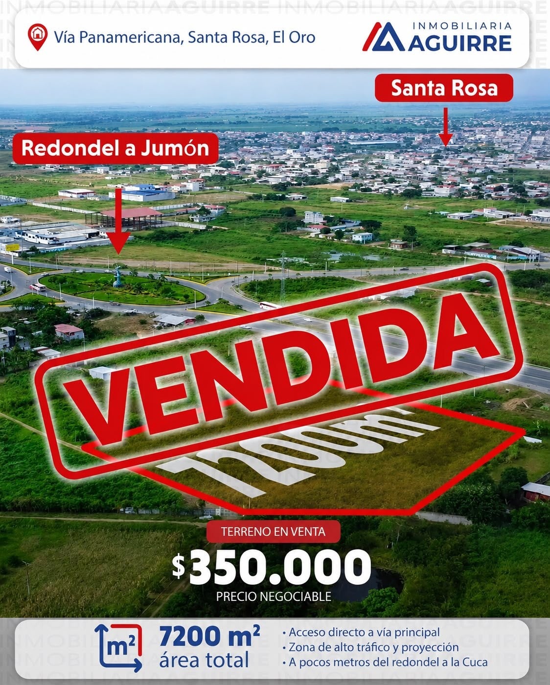 Terreno en venta en Santa Rosa, sobre la Av. Panamericana.