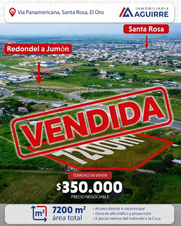 Terreno en venta en Santa Rosa, sobre la Av. Panamericana.