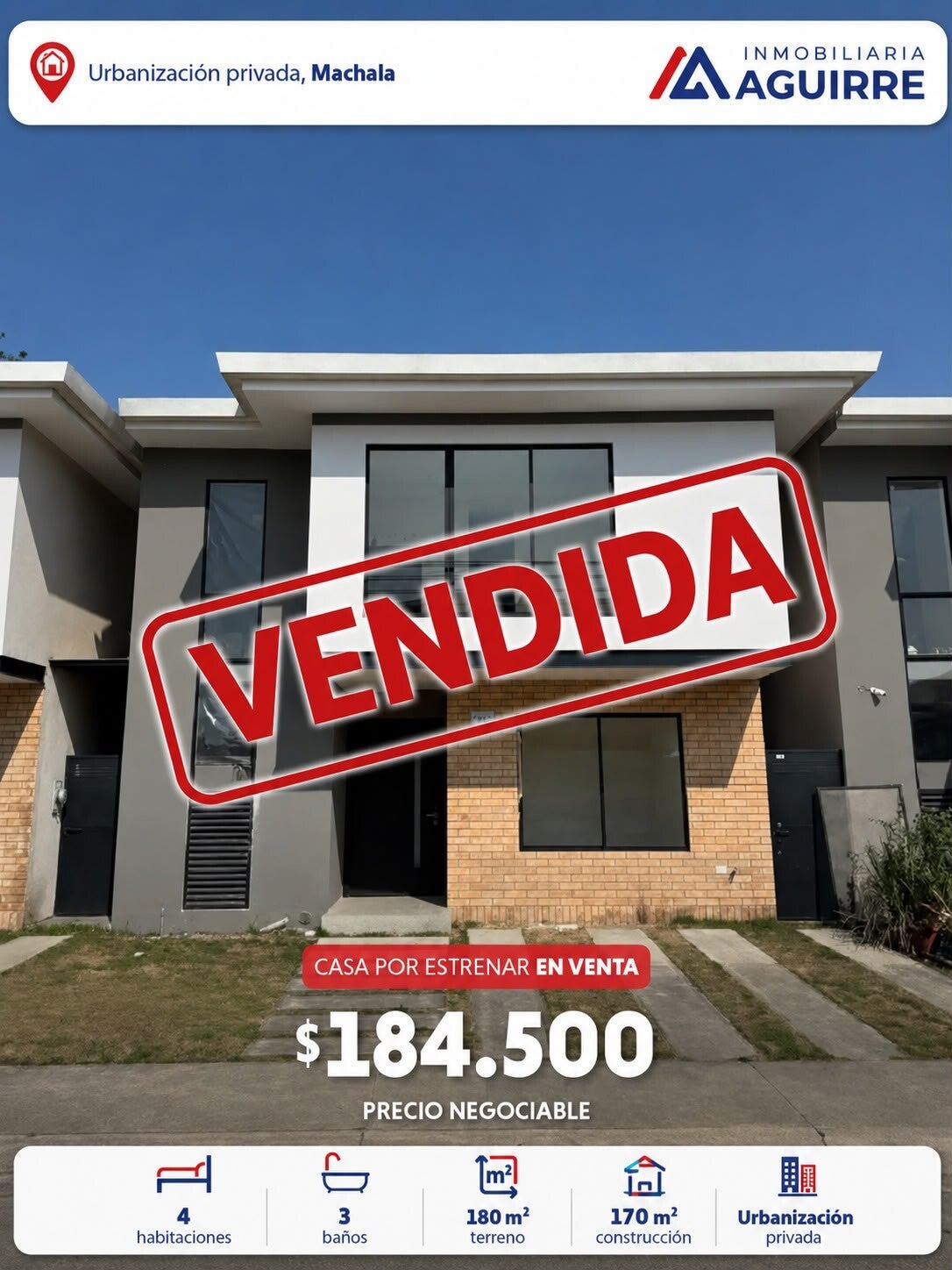 Casa en venta en urbanización privada en Machala