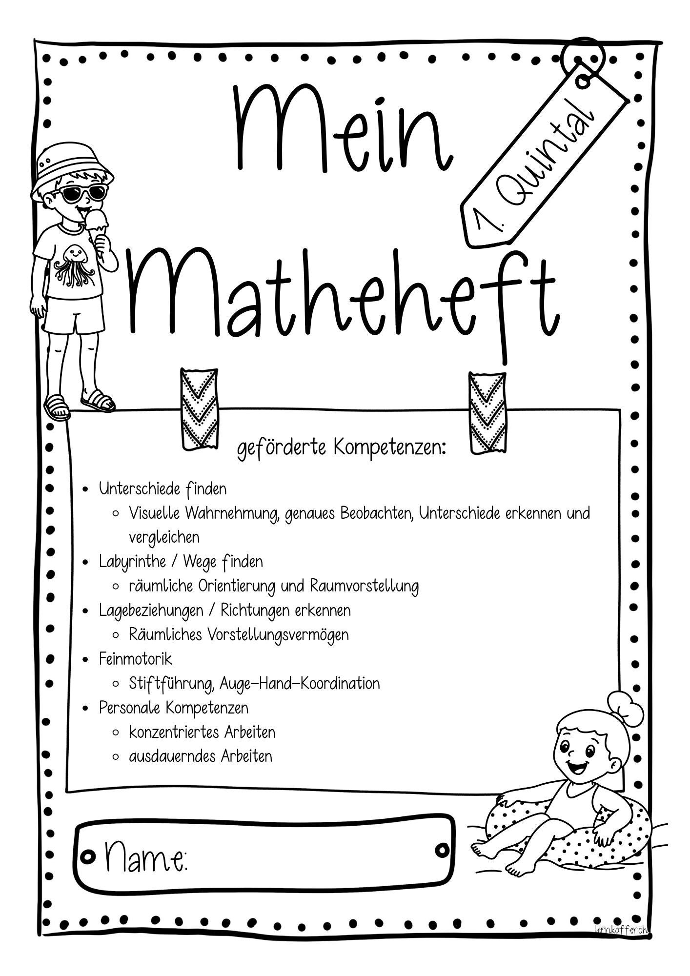 Heft - mathematische Förderung 1