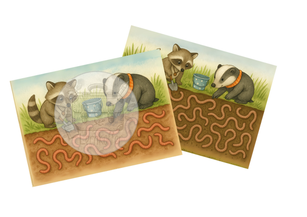 Knetvorlage - Würmer