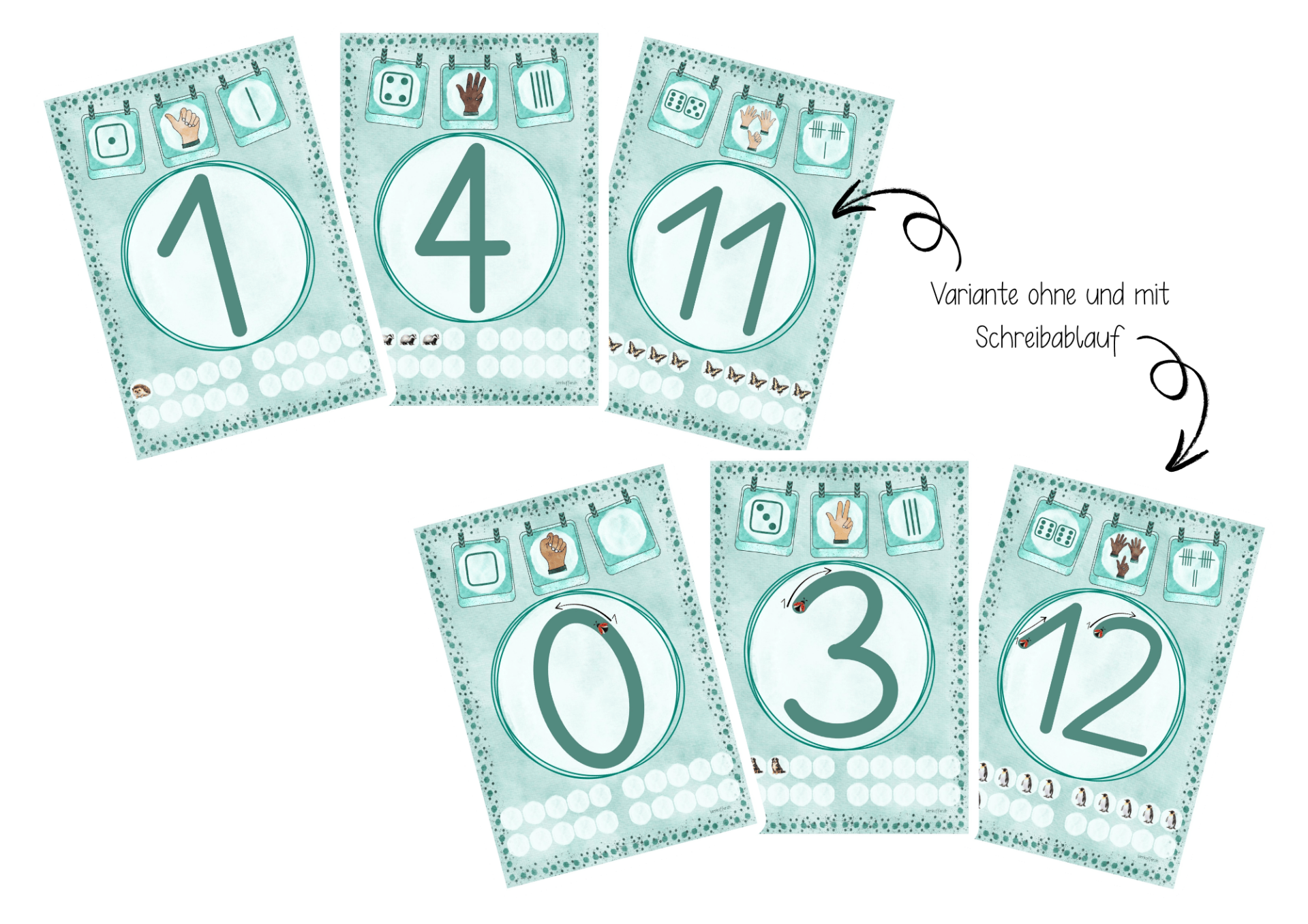 Sparpaket mint: Zahlenplakate 0-20