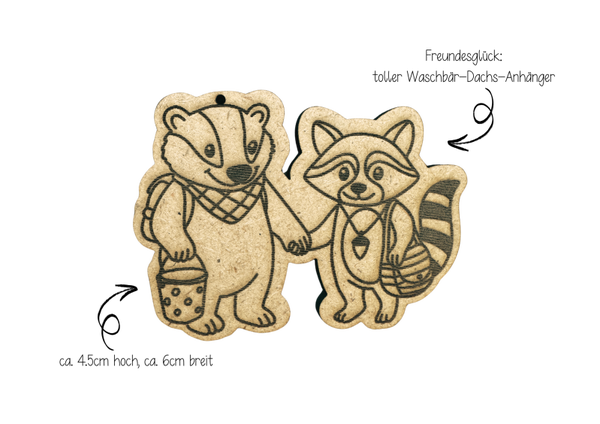 Waschbär-Dachs-Anhänger