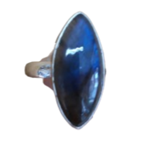 Bague labradorite et argent taille 53