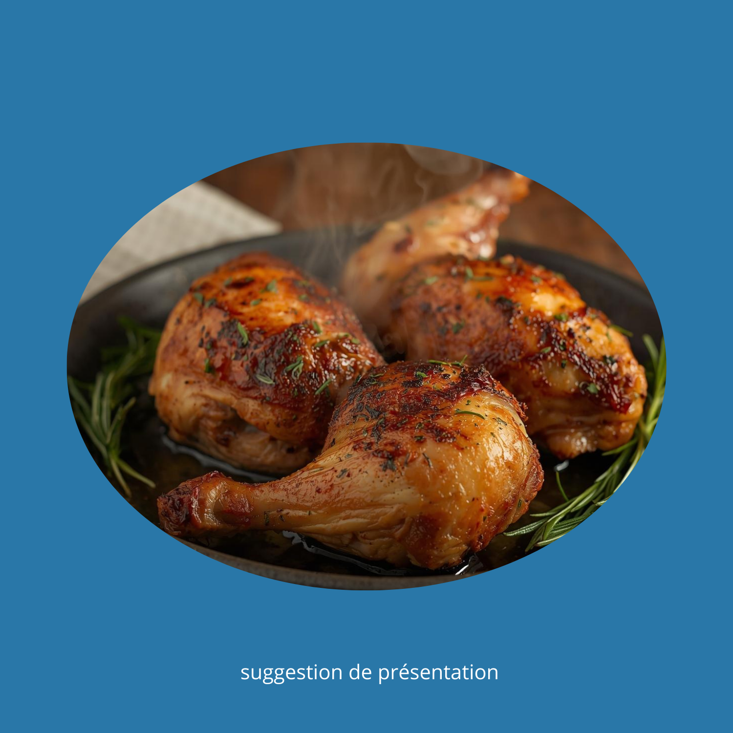 Cuisse de poulet rôti